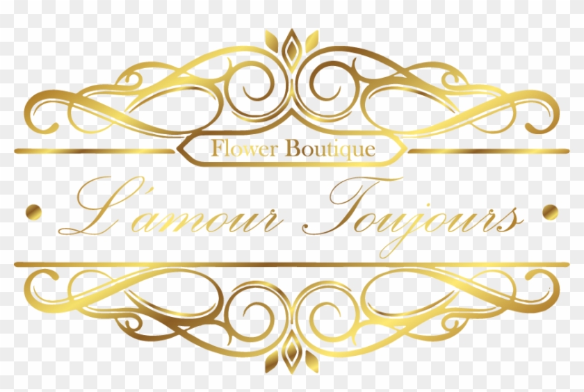 L'amour Toujours Flower Boutique - Gold Floral Ornaments Png Clipart #1305983