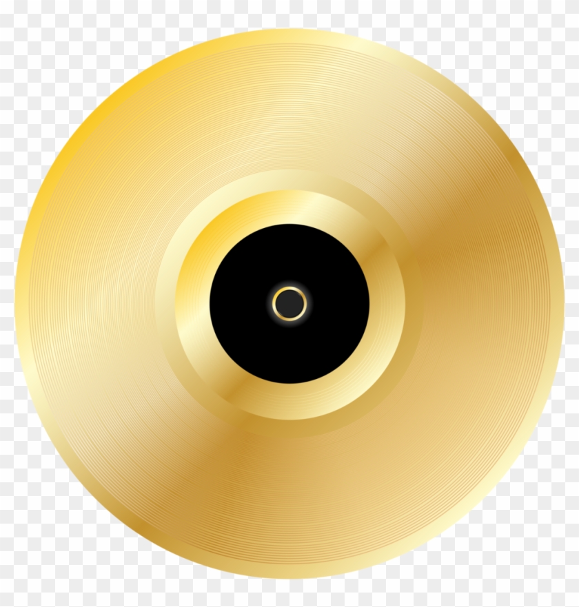 Graphic Transparent Stock Record Transparent Gold - Disco De Ouro Png Clipart