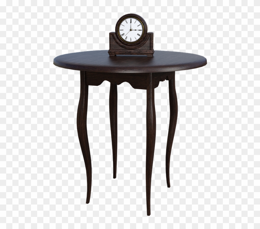 Table, Clock, Time, Brown, Wood Board, Wood, Grain - End Table Clipart #1306239