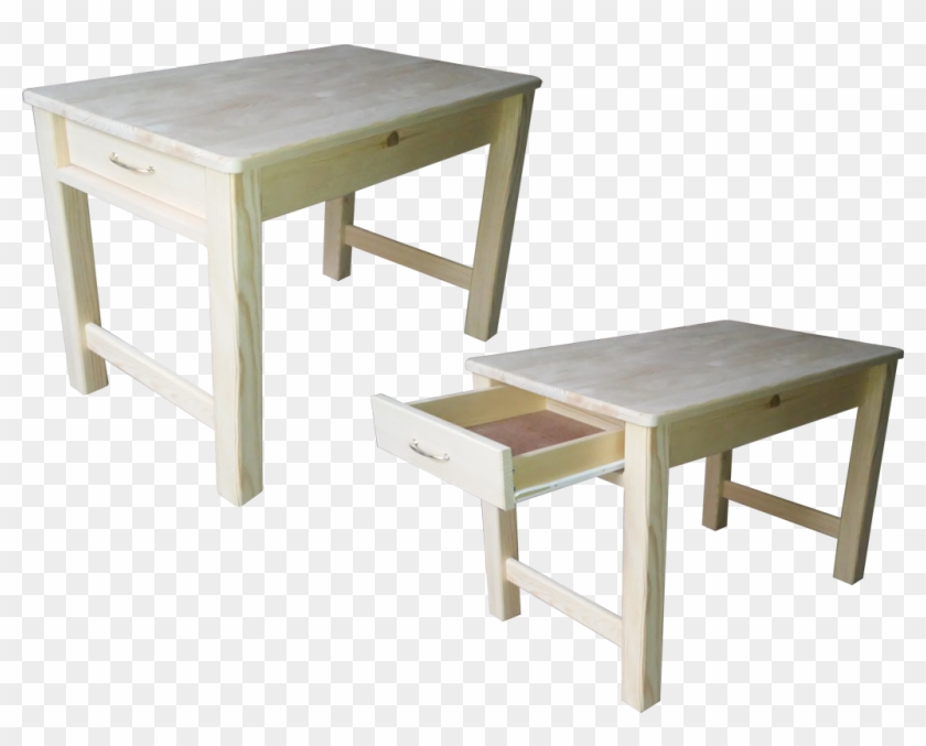 Wooden Table With Drawer - Кухненска Маса С Чекмедже Clipart