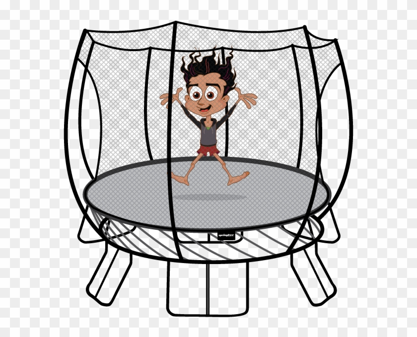Mowgli-trampoline - Trampoline Jump Clipart