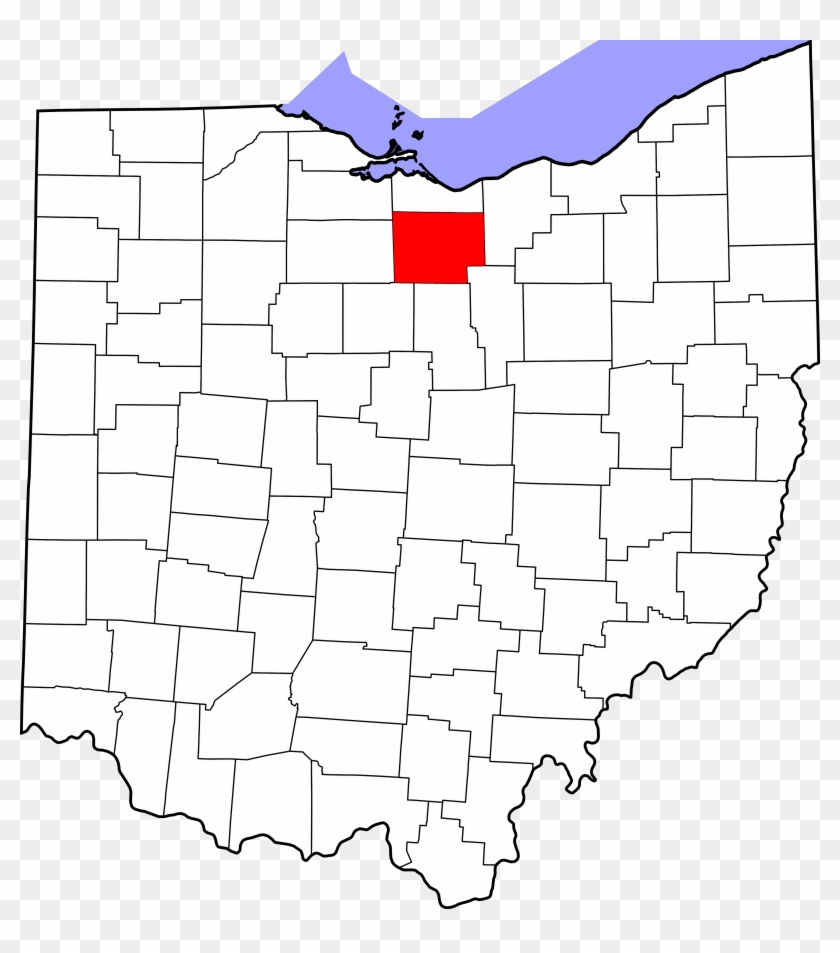Map Of Ohio Highlighting Huron County - Norwalk Ohio On Map Clipart #1306910