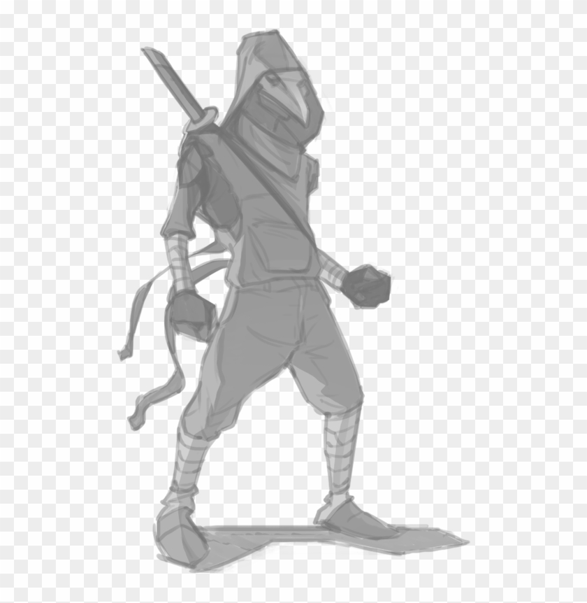 Kitsune - Ninja With Kitsune Mask Clipart #1307251