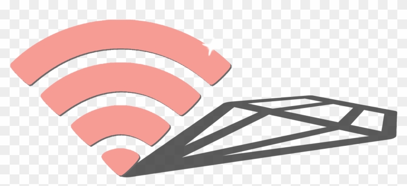 13 Octbetterwifi Rock Solid Wifi Symbol With Diamond - Graphic Design Clipart