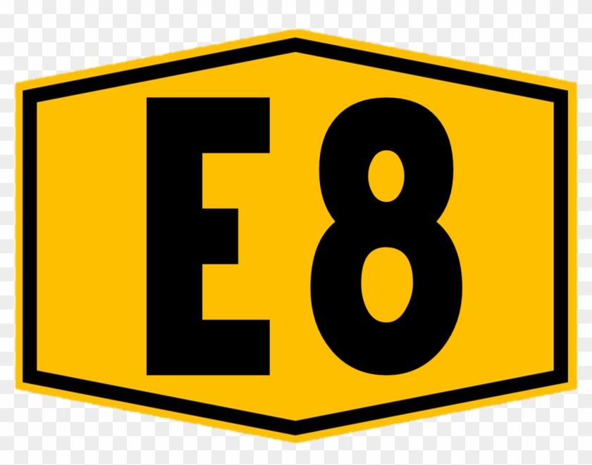 E8 Highway - Sign Clipart