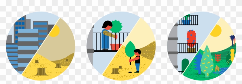 For Every Tree Planted On A Balcony In Your Neighborhood, - Graphic Design Clipart