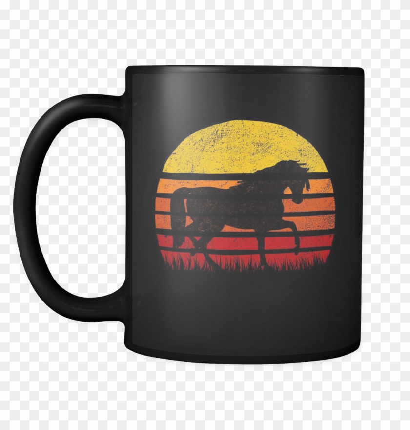 Retro Horse Silhouette Sun - Meeting Should Be An Email Clipart
