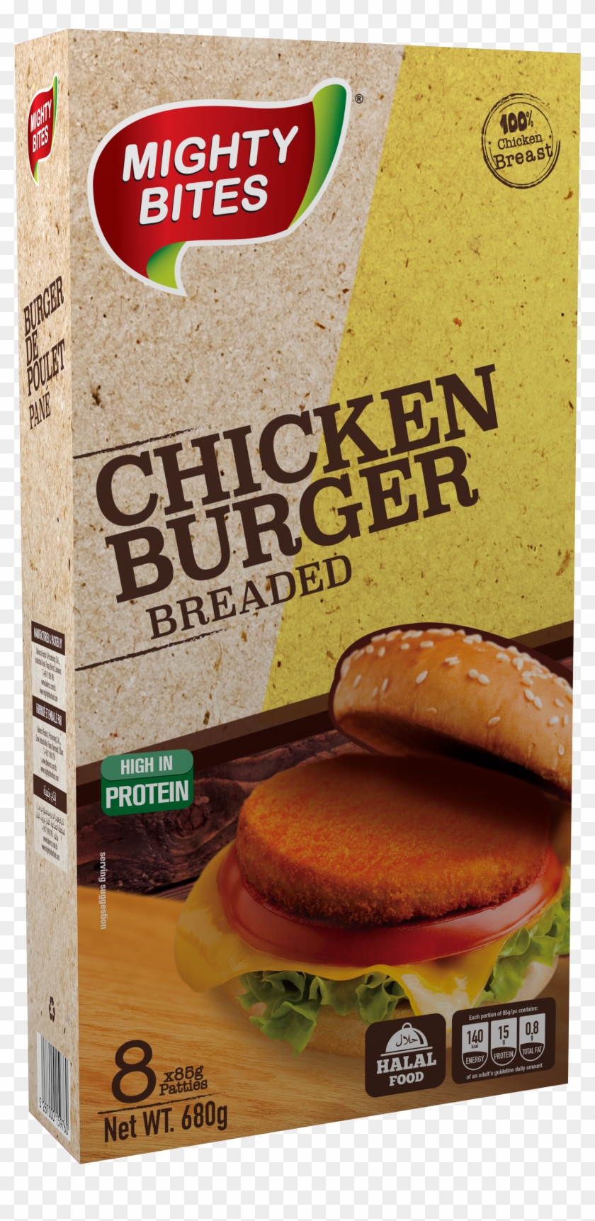 Chicken Burger Breaded 85g 1 - Bun Clipart