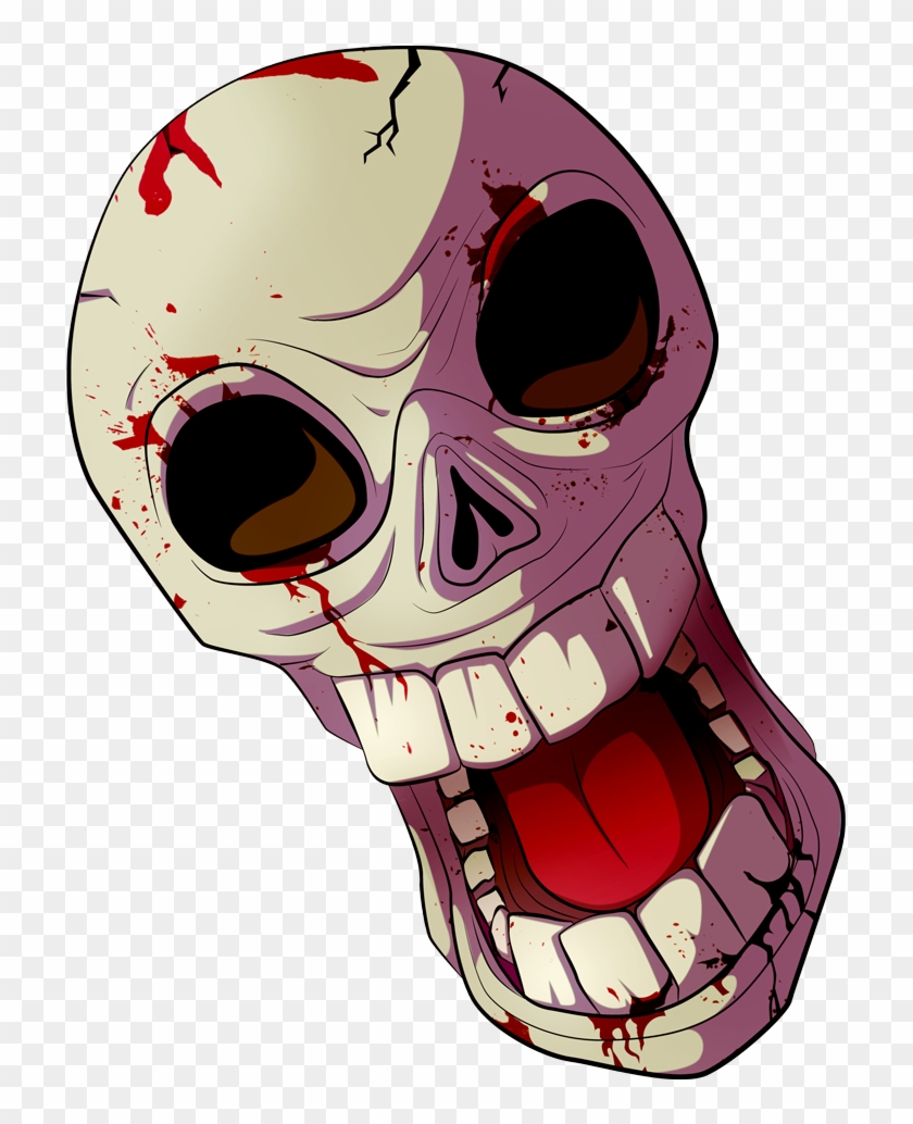 Bloody Cartoon Skull Render By Eballen-d4jgk0s - Skull Render Clipart #1308119