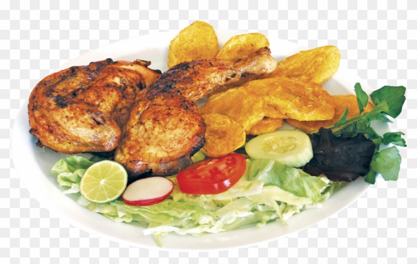 Grilled Chicken Breast - Roasted Chicken And French Fries Png Clipart
