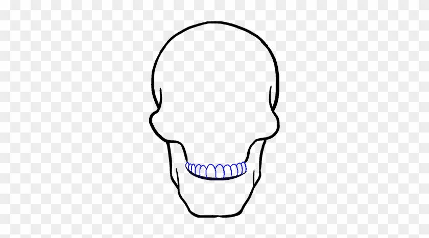 Cartoon Skull Drawing - Draw A Skull Clipart #1308364