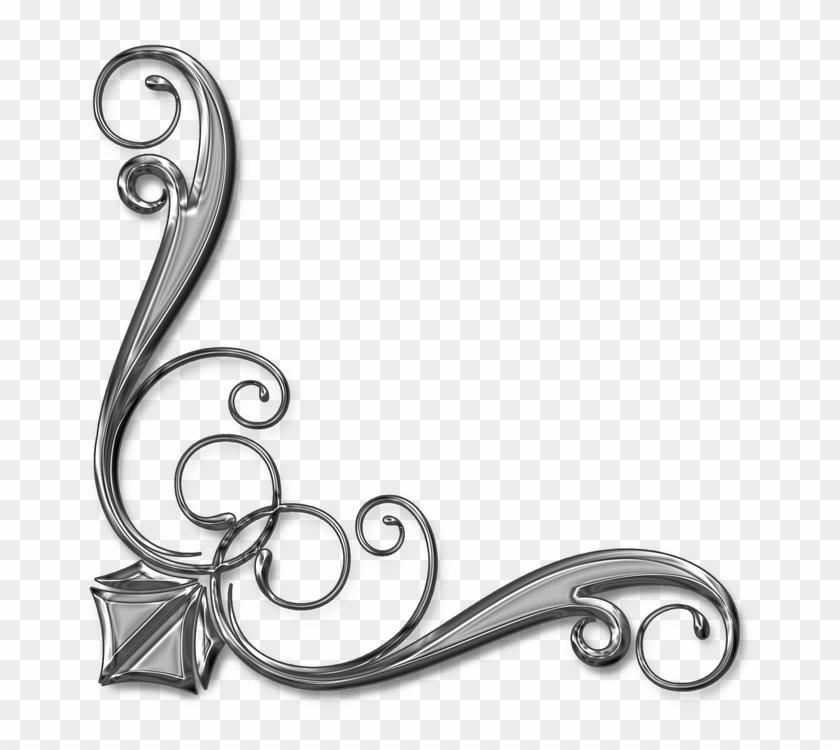 Silver Corner Borders Png - Transparent Silver Border Png Clipart