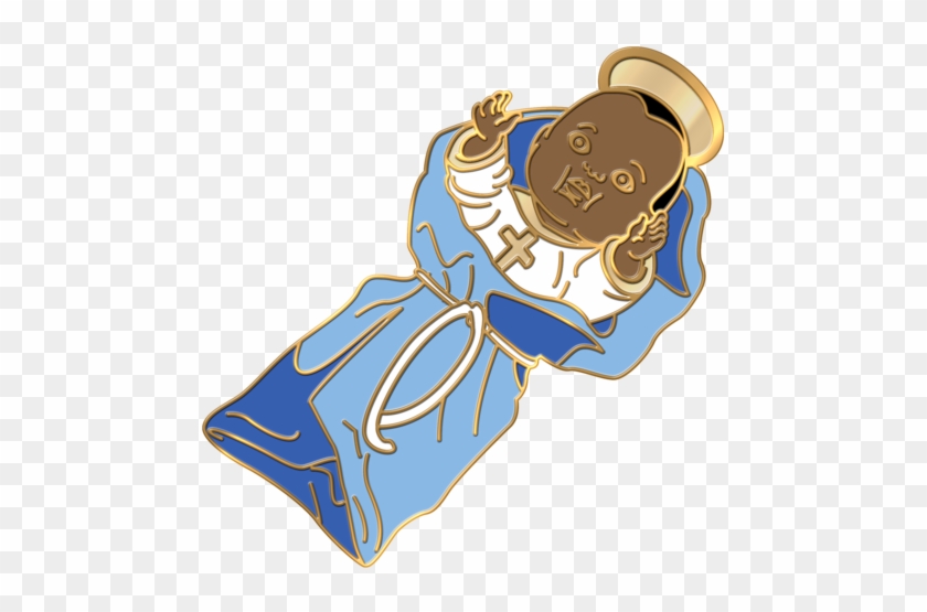 Black Baby Jesus Pin - Illustration Clipart