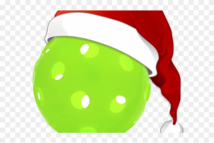 Santa Hat Clipart Comic - Pickleball Christmas - Png Download