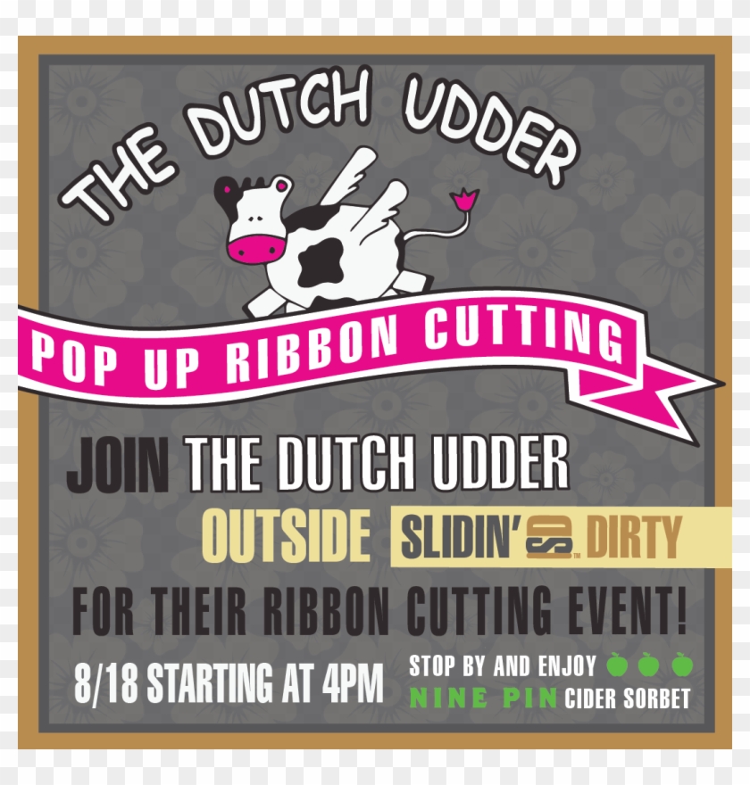 Dutch Udder Ice-cream Ribbon Cutting - Poster Clipart