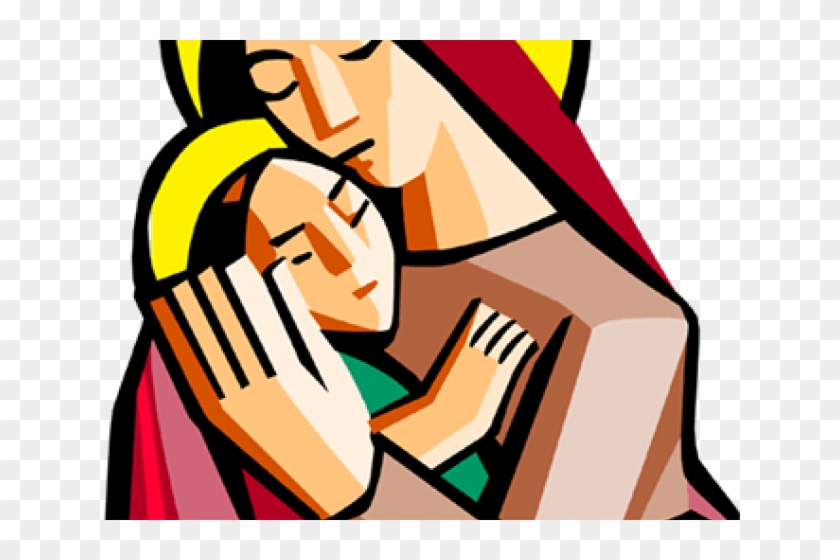 Mother And Baby Clipart Mary Baby Jesus - Mother Mary Png Transparent Png