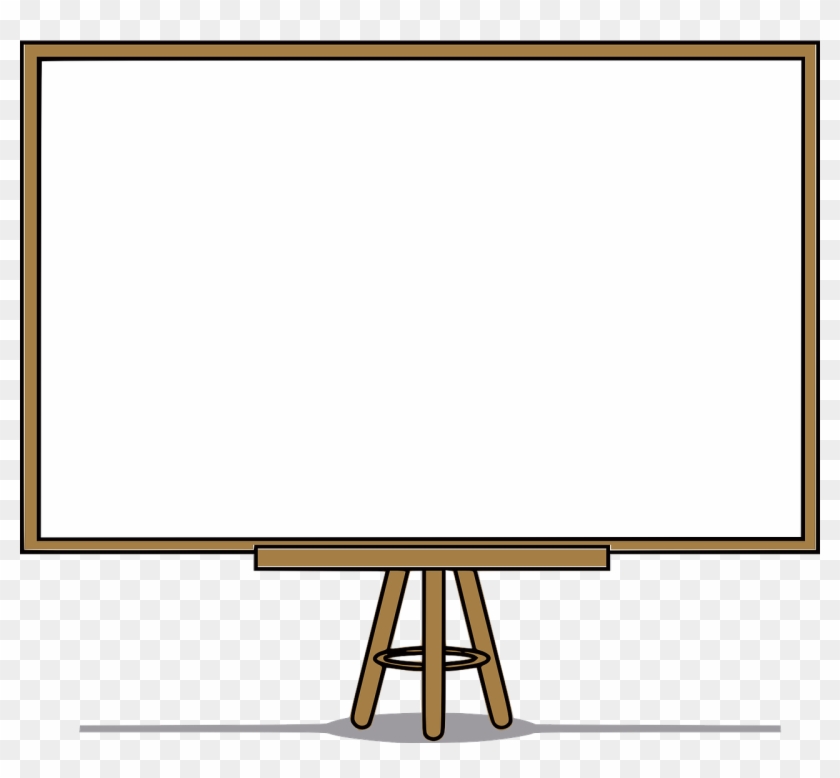 Whiteboard White Board Blank - Board White Cartoon Clipart #1309794