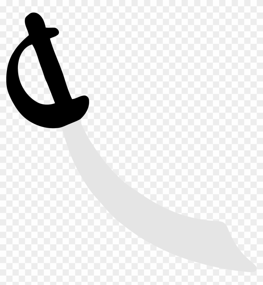 Sword Clipart Logo - Clip Art Pirate Sword - Png Download #1309809