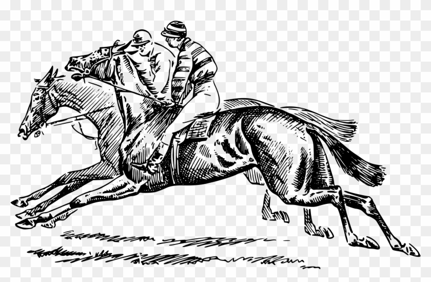 Jpg Transparent Stock Horse Racing Drawing Free On - Transparent Race Horse Clipart #1309873