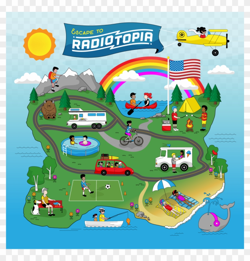 Happy Fourth Of July From Radiotopia - Illustration Clipart