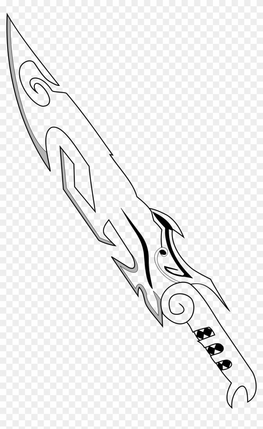Clipart Sword Outline Graphics Illustrations Free Download - Sword Drawing - Png Download #1310394