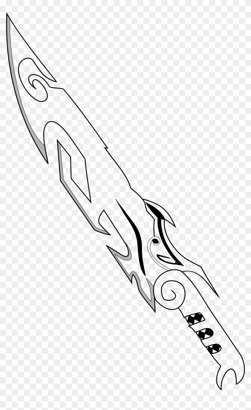 Clipart Sword Outline Graphics Illustrations Free Download - Sword Drawing - Png Download