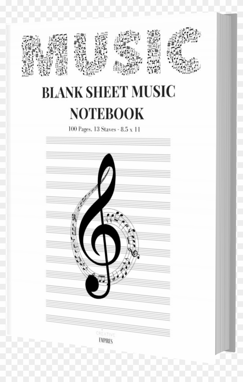 Blank Sheet Music Notebook - Treble Clef Clipart