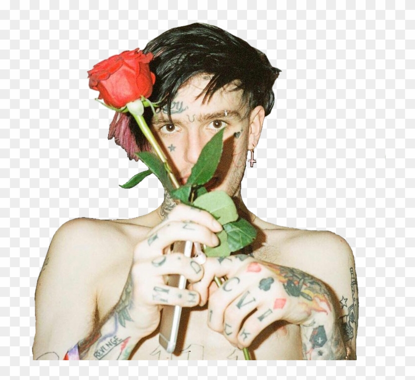Sticker Lil Peep Lil Peep Rose - Lil Peep With Rose Clipart