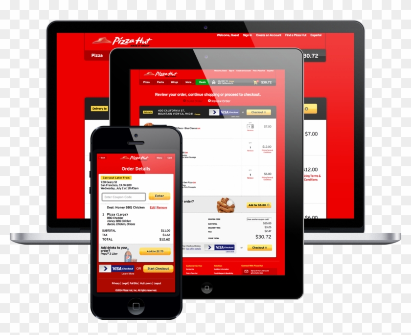 Pizza Hut App Saves Woman In Hostage Situation - Mobile Device Clipart #1310818