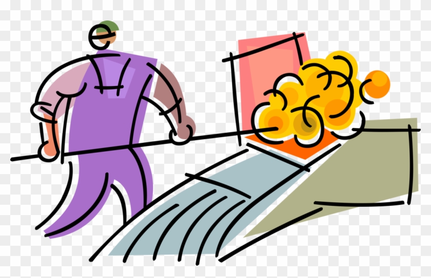 Vector Illustration Of Fireman Or Stoker Worker Stokes Clipart #1311140