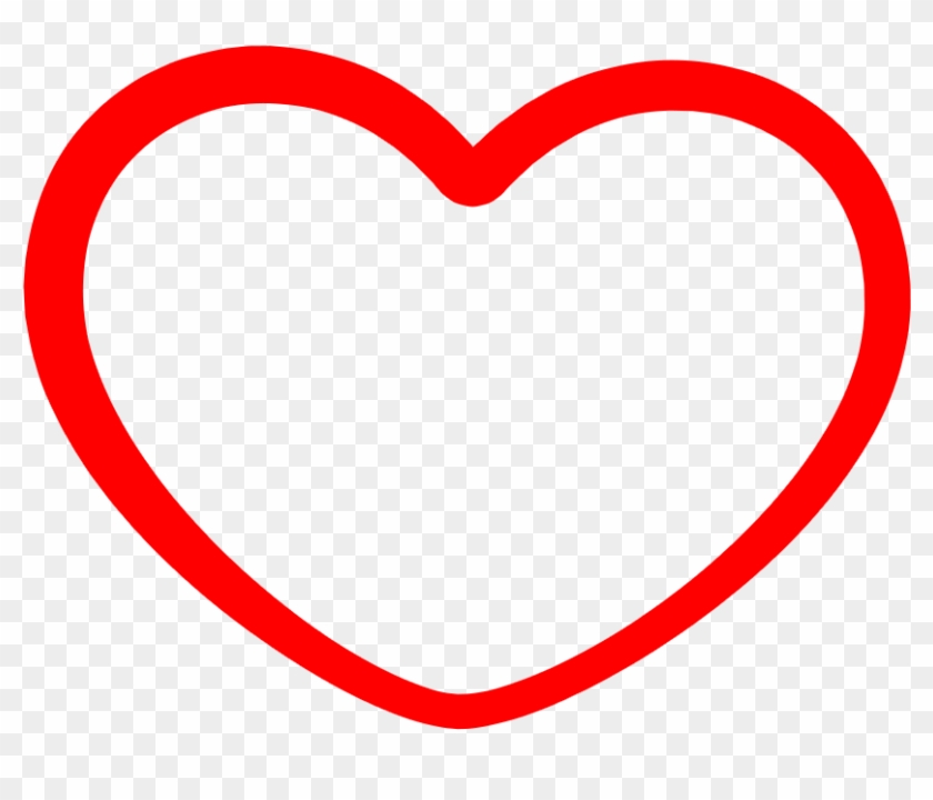 Heart Png Transparent Background - Herz Umriss Rot Clipart