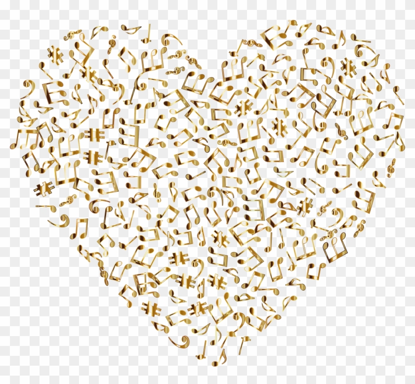 This Free Icons Png Design Of Gold Musical Heart 4 Clipart