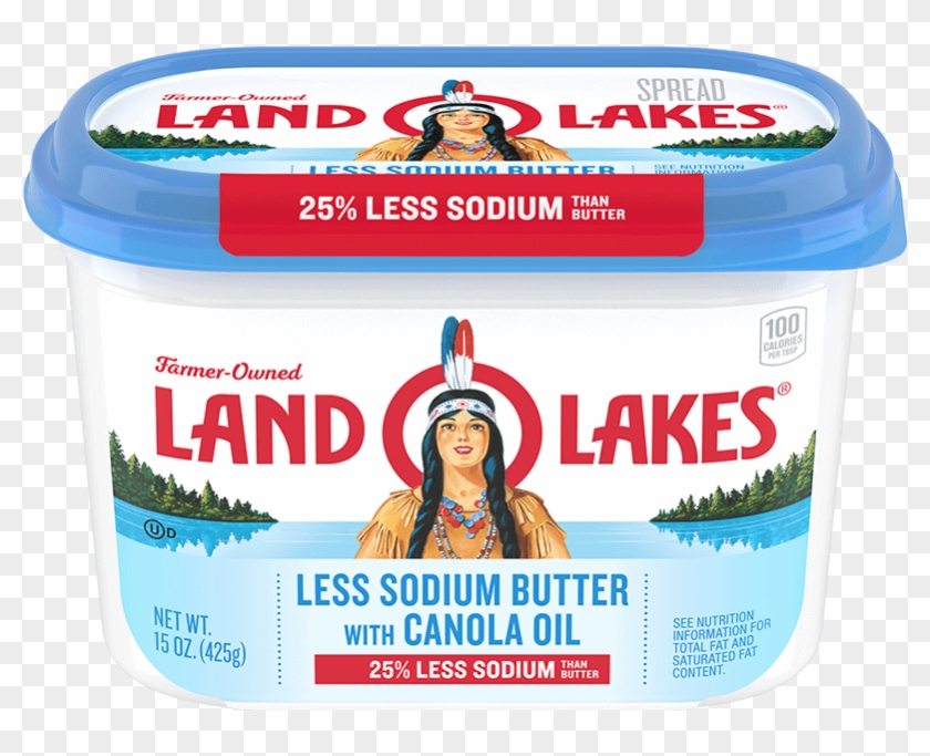 Less Sodium Butter With Canola Oil - Land O Lakes Spreadable Butter Clipart #1312487