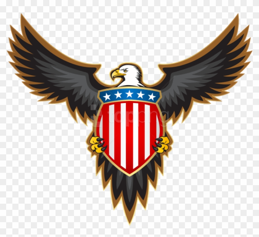 Free Png Download Eagle With American Badge Clipart - American Bald Eagle With Shield Transparent Png