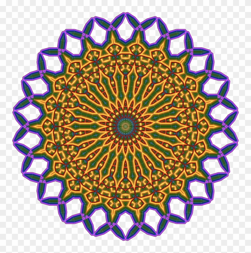 Lotus Mandala Vector Art And Cut Out Pattern Files - Flower Clock Icon Clipart