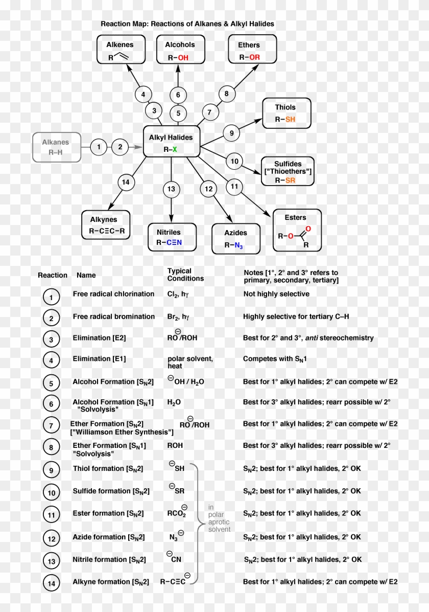 Shows The Different Reactions Of Alkanes And Alkyl - Alkene And Alkyne Reactions Flow Chart Clipart