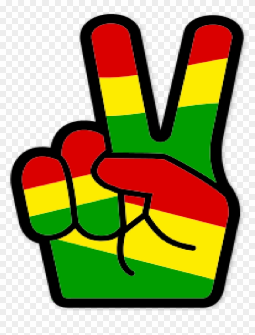 #peace #peacesign #hand #sign #reggae #rasta #freetoedit - Peace Sign Hand Reggae Clipart