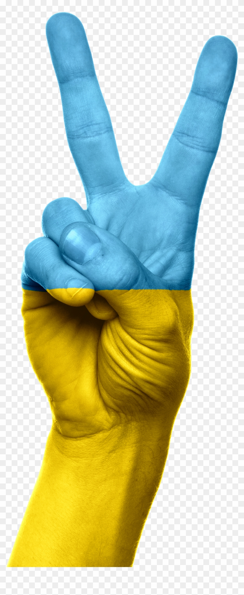 Ukraine Flag Hand Peace Victory 643633 - Ukraine Flag On Hand Clipart #1313555