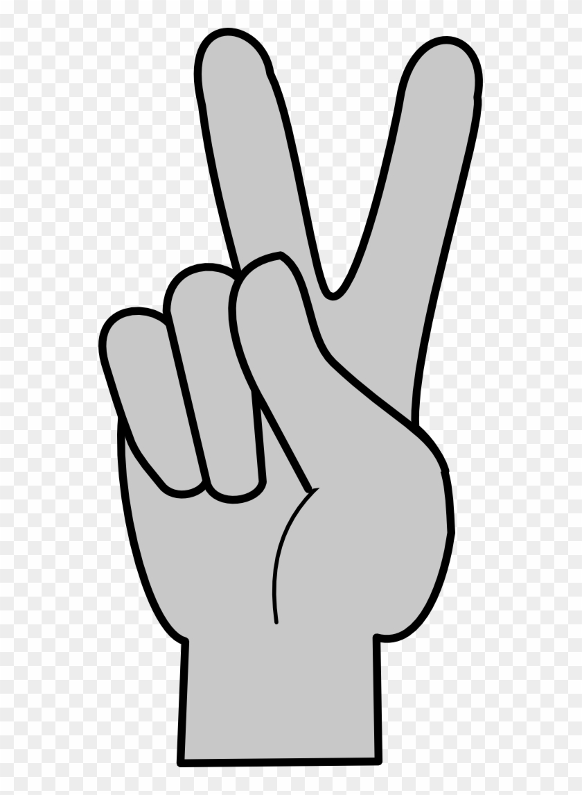 Svg Transparent Stock Clip Art Middle Finger Cliparts - Hold Up Two Fingers - Png Download