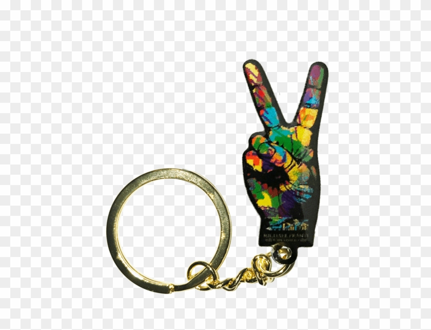 Peace Sign Keychain - V Sign Clipart #1313779