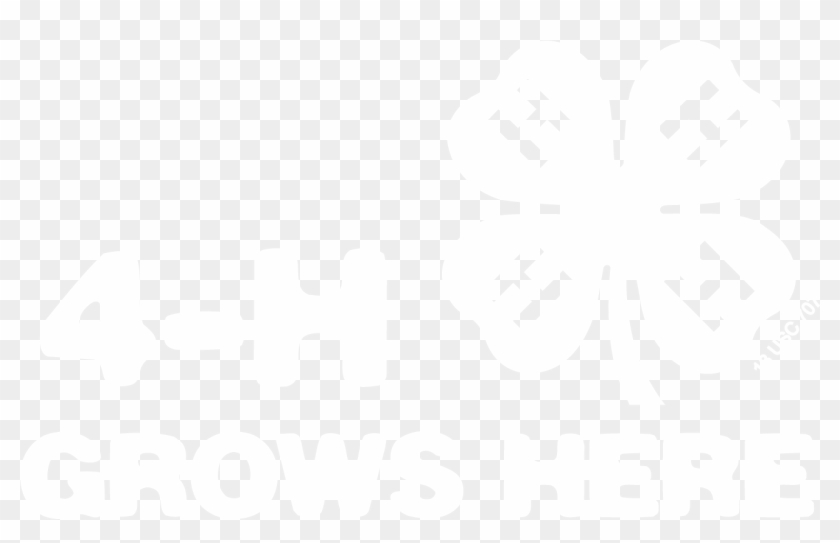 4 H Grows Here W - Black And White 4 H Clipart