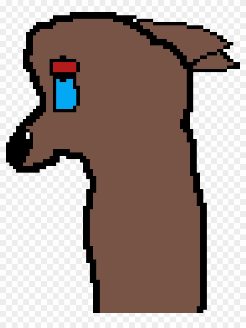 Sad Dog - Minecraft Pixel Art Clipart