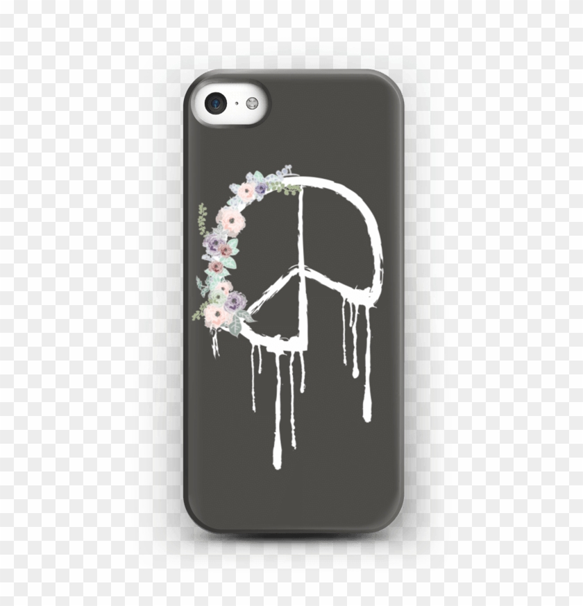 Flowery Peace Case Iphone 5/5s - Simbolo De Paz Con Flores Clipart #1315070