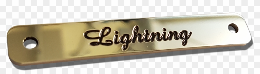 Brass Saddle Name Plate 65mm X 10mm - Label Clipart