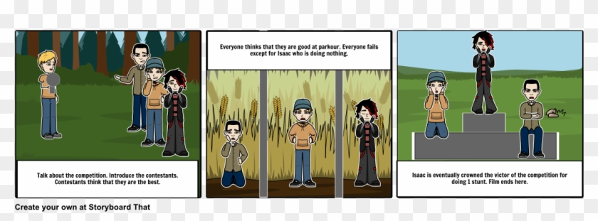 Parkour Competition - Cartoon Clipart