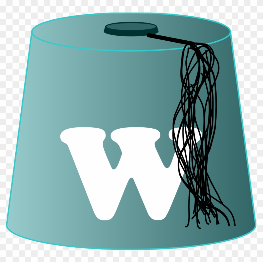 Light Blue Fez White W Black Tassel - Clip Art - Png Download