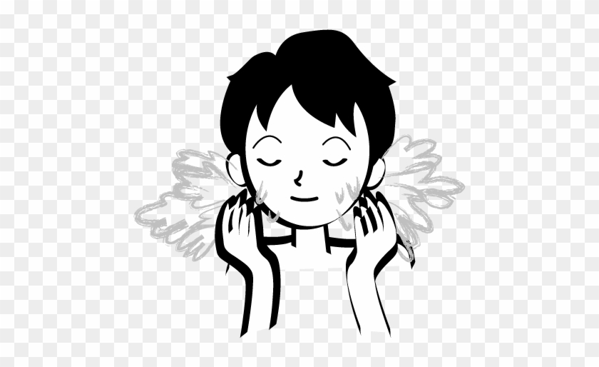 Picture Black And White Collection Of Wash Black And - Washing Your Face Black And White Clipart #1316256