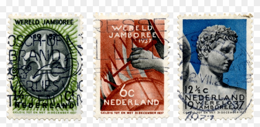 5th World Scout Jamboree Netherlands Stamps 1937 - Old Postage Stamp Png Clipart