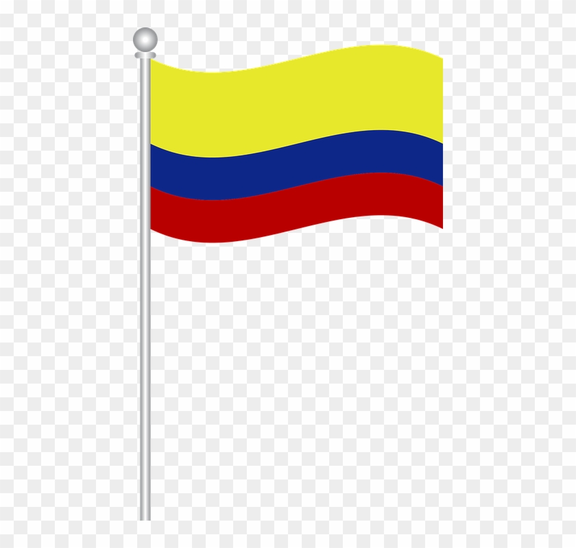 Flag Of Colombia Flag Colombia World - Bandera De Colombia Dibujo Clipart #1317255