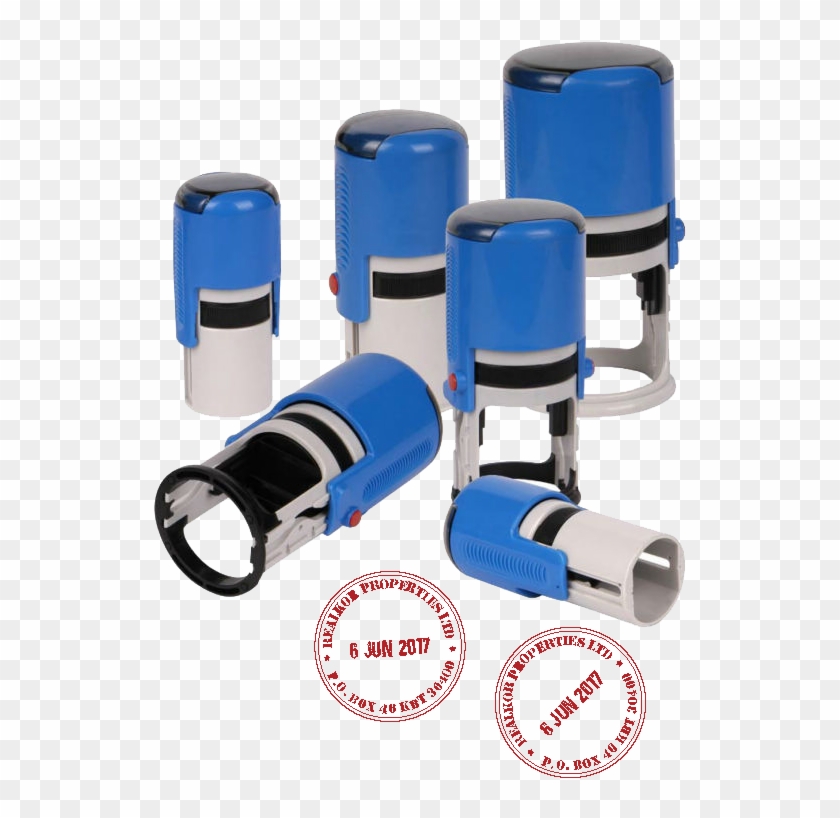 Company Stamps & Rubber Stamps - Round Self Ink Stamp Clipart #1318076